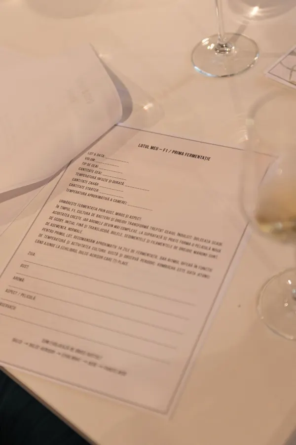 The 'My batch – first fermentation' worksheet handed to every participant
